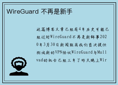 WireGuard 不再是新手 